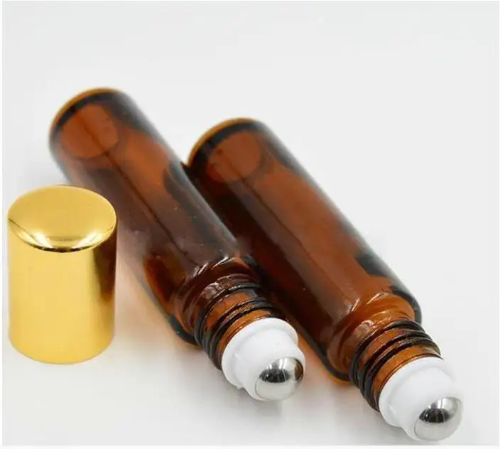 

Wholesale 700pcs 10ml 1/3oz THICK ROLL ON GLASS BOTTLE Fragrances ESSENTIAL OIL Perfume Bottle WITH SS Roller Ball Gold Lids#371