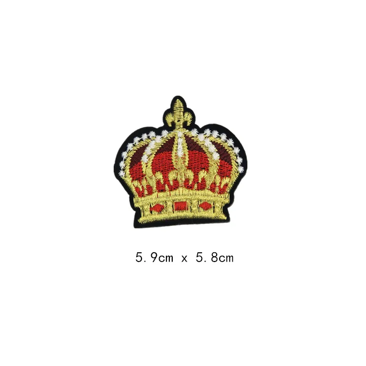 Golden Crown Pattern Clothes Cloth Stickers Cartoon Embroidery Standard Patch Clothes Hat Decoration