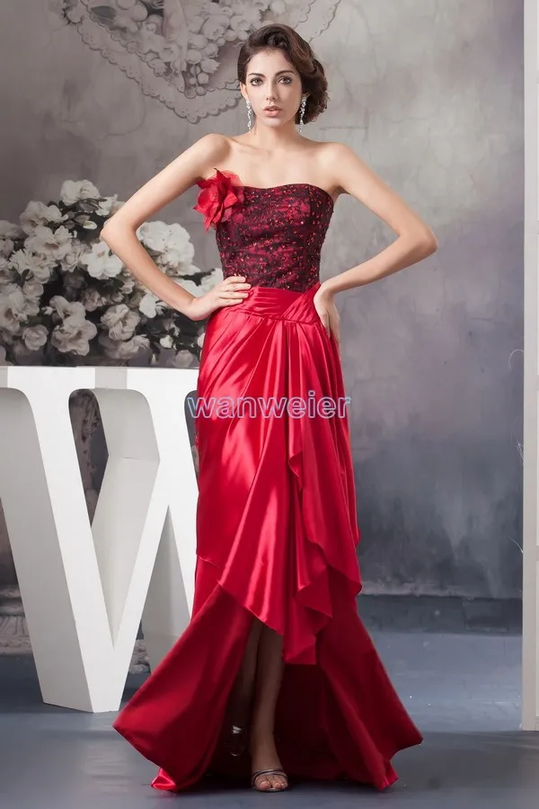 

free shipping 2018 new design hot seller custom size/color beading gown short front long back plus size bridesmaid dresses