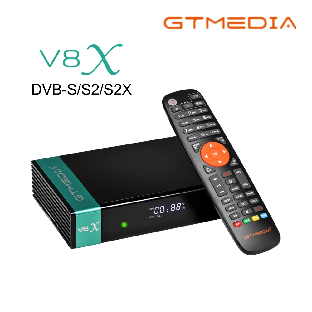 

GTMEDIA V8X поддерживает спутниковый ресивер IKs DVB-S/S2/S2X H.265 CA, слот для карт, встроенный Wi-Fi Youtube, ТВ-приставка