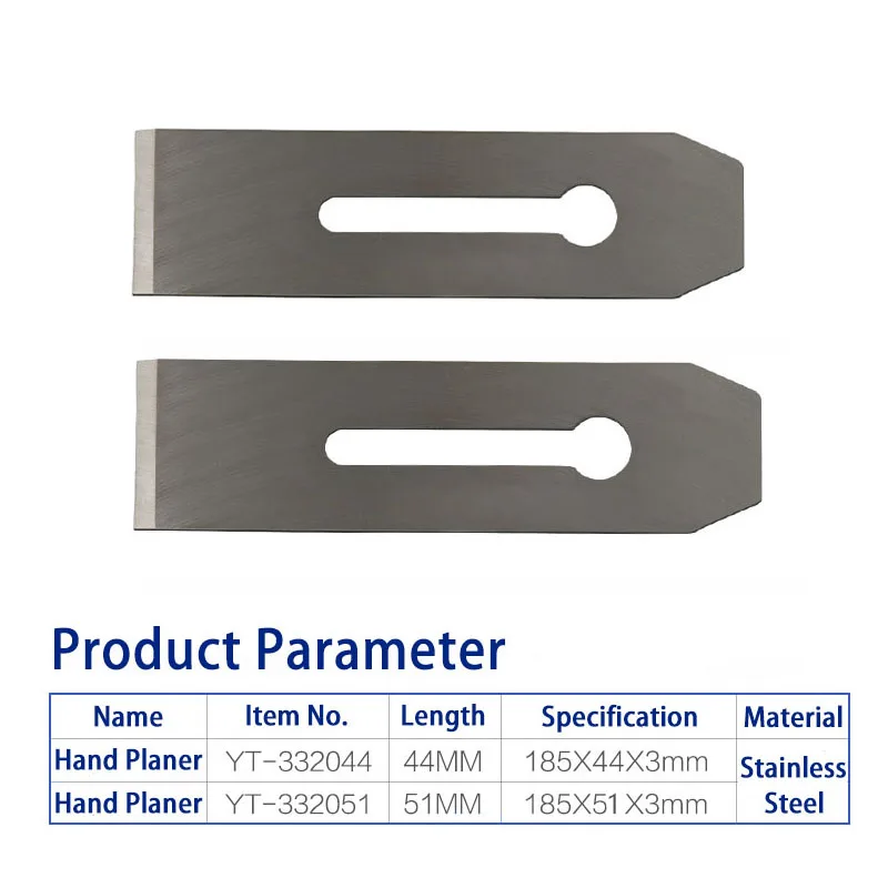 3Pcs Hand PlanerใบมีดHand Planerใบมีดเครื่องมือสำหรับงานไม้Hand Planer 185มม.44มม./51มม.