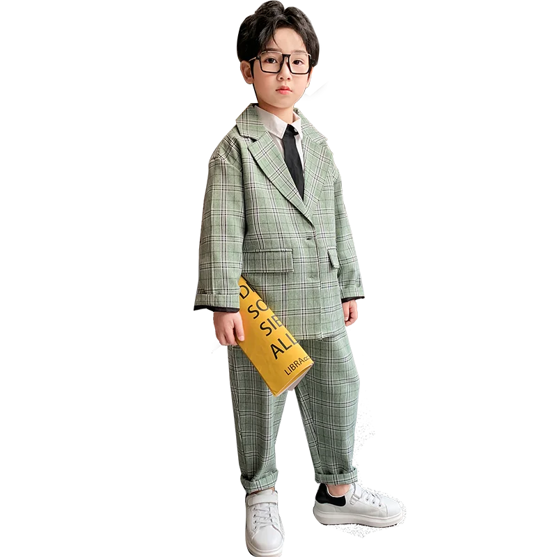 Korean Kids Boys Clothing Autumn Casual Suit Coats Fashion Pants Outfits Two-piece Set Hip Hop Children\'s Clothes for boys girls