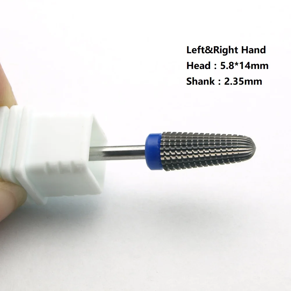 5in1 Konische Sicherheits Hartmetall Nagel Bohrer Bits Mit Cut Bohrer Hartmetall Fräser Für Maniküre Entfernen Gel Nägel Zubehör – Detail 4