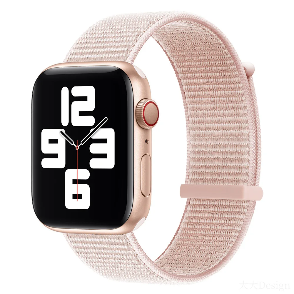 Nylon Strap For Apple Watch 44mm 40mm 46mm 38mm 41mm 45mm Sport loop band iwatch 4 5 6 7 8 9 bracelet for apple watch SE strap