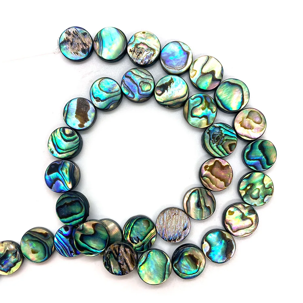 5pcs/Bag Natural Shell Abalone Beads 8-18mm Abalone Beads Straight Hole Jewelry DIY Necklaces Bracelets Earrings Accessories