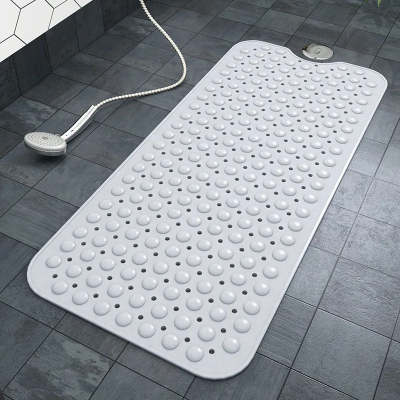 

40x110cm Eco-friendly PVC Long Toilet Suction Bath Mat Home Bathroom Shower Room Massage Non-slip Foot Pad