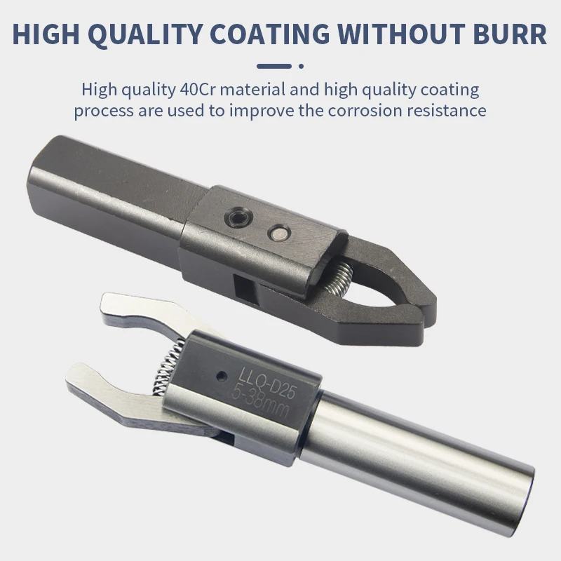 Imagem -03 - Extrator Automático Llq-w16 20 25 32 Llq-d20 25 32 Alimentador Cnc Duas Garras Sqaure Barra Redonda Extrator Clipper Back-pull Tornos Extrator