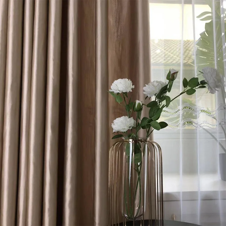 Luxury Modern Soft Smooth Blackout Curtains for Living Room Solid Color  Jacquard Cortinas Curtain Drapes for Bedroom Villa Cafe