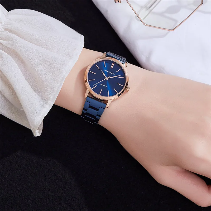 2021 Fashion New Simple Women Watch Stainless Steel Strap Luxury Casual Bracelet Watches Waterproof Dress Quartz Watches Gifts