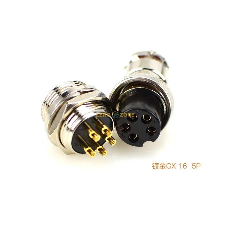Ein satz GX16 Air steckdose Gold-überzogene 16MF (1 stücke stecker + buchse) hallo-end Luftfahrt power stecker