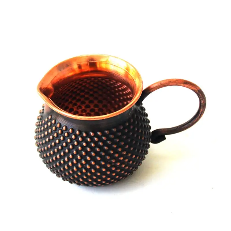 

Pure Copper Kungfu Cup Mug Milk Tea Handle Handmade Thick Retro