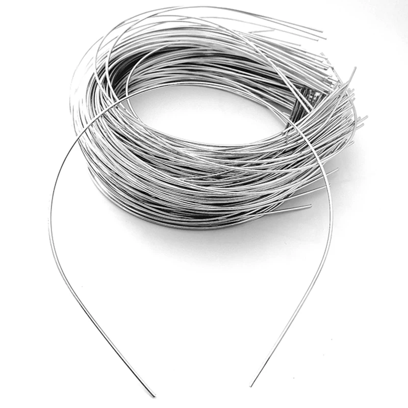 10 sztuk 1.2/1.5mm obręcze z drutu ze stali nierdzewnej opaska na głowę podstawa do frezowania nakrycia głowy Diy panna młoda perła do włosów akcesoria do wyrobu biżuterii