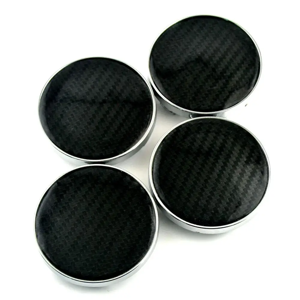 1pc 60mm 55mm Carbon Fiber Emblem Hubcaps Car Wheel Center Cover For Rims Auto Tuning Universal Hub Caps For Alloy Wheels