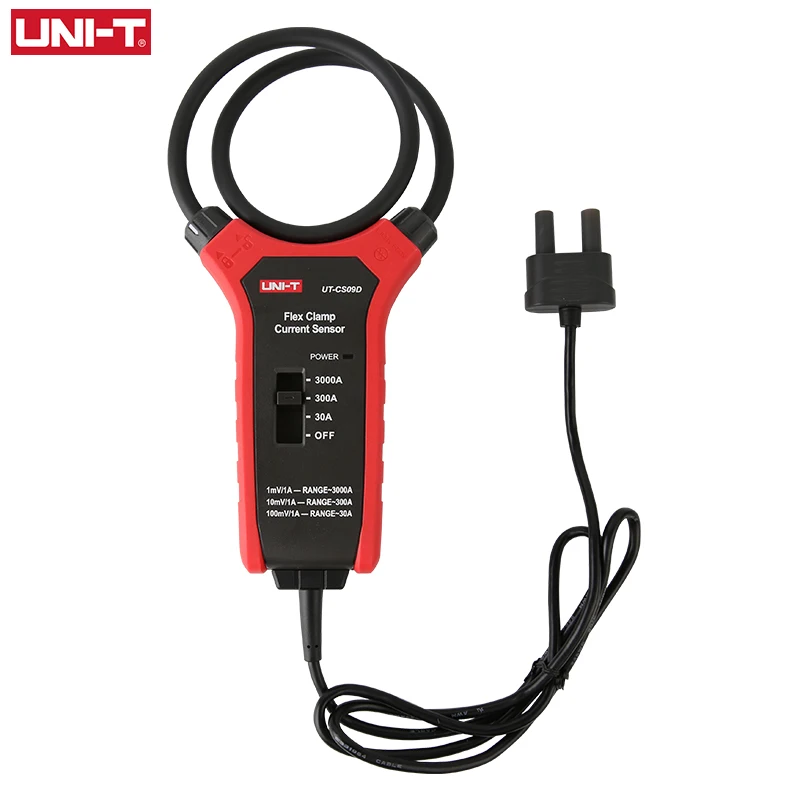 Imagem -03 - Uni-t-ac Corrente Flexível Clamp Meter Medidor de Freqüência Sensor Flex Ut206b Ut208b Ut-cs09d 3000a