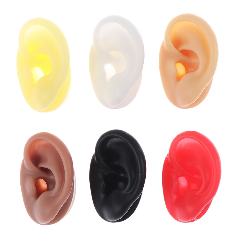 1Pcs Silicone Ear Model Professional Practice Piercing Tools Earring Ear Stud Display Tools Can Be Reused Body Jewelry