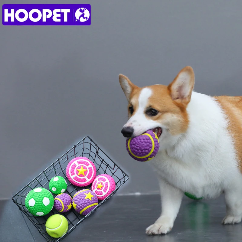 HOOPET Dog Chew Toys Pet Bite-resistant Sounding Toy Balls Puppies Corgi Labrador Supplies Pet Dogs Anti-boring