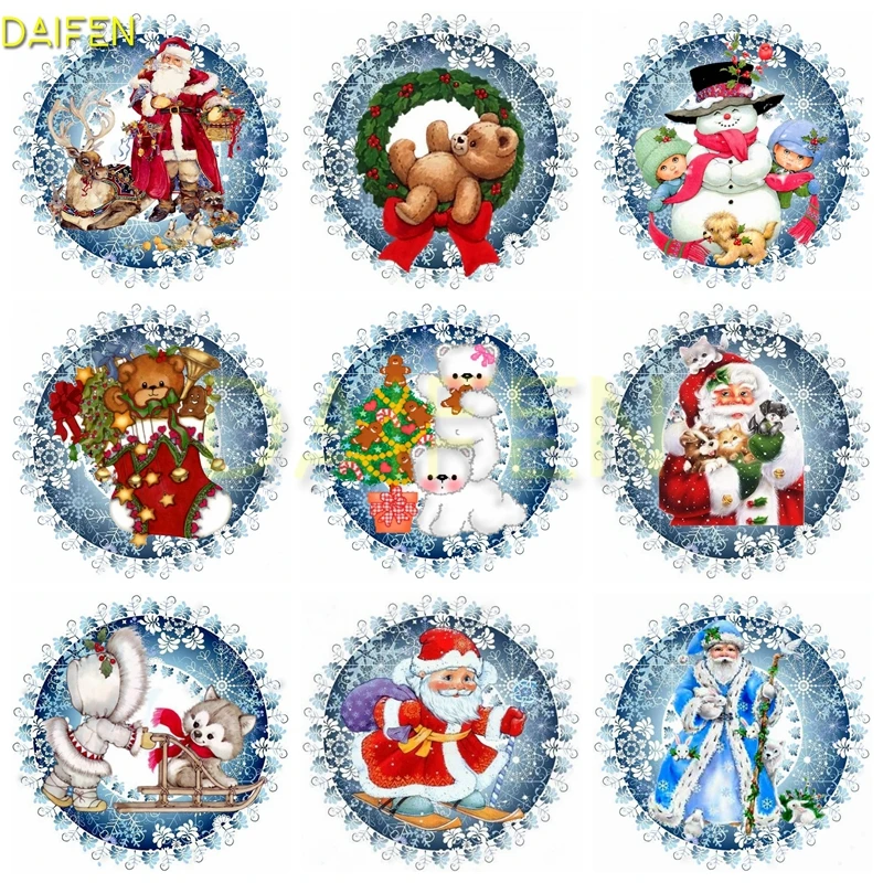 Full Round Diamond embroidery Reindeer Snowman DIYDiamond mosaic sock Full Square Diamond painting Cross stitch Santa Claus Bear