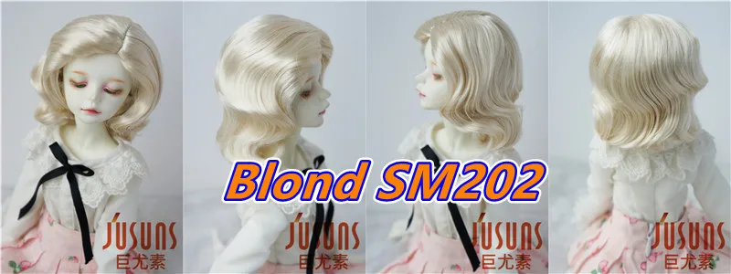 JD338 4-5' 5-6' 6-7' 7-8' 8-9' 9-10' Retro Monroe Wave Synthetic Mohair Doll Wigs 1/8 1/6 1/4 1/3 MSD SD DOD Blythes BJD Hair