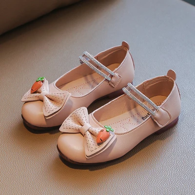 Kids Leather Shoes Girls Wedding Dress Shoes Children Princess Flower Leather Sandals For Girls Casual Dance Shoes Flat Sandals