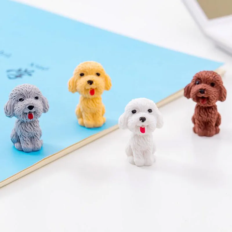 

1pc Kawaii Teddy Dog Eraser Cute Pencil Eraser Cartoon Funny Accessories Korean Stationery Office School Supplies