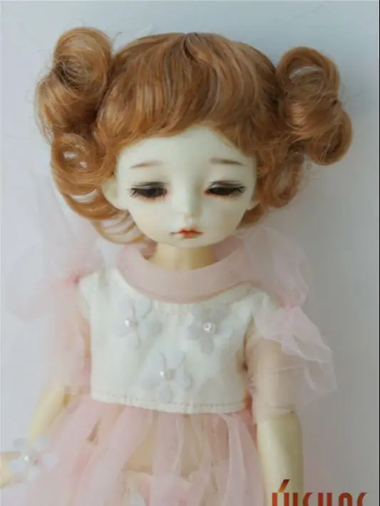 JD325 1/8 1/6 1/4 Fairy Flower Bud Mini-curly BJD Wig For Size 5-6in 6-7inch 7-8inch doll Kanekalon Fiber  OB11 YOSD MSD Hair