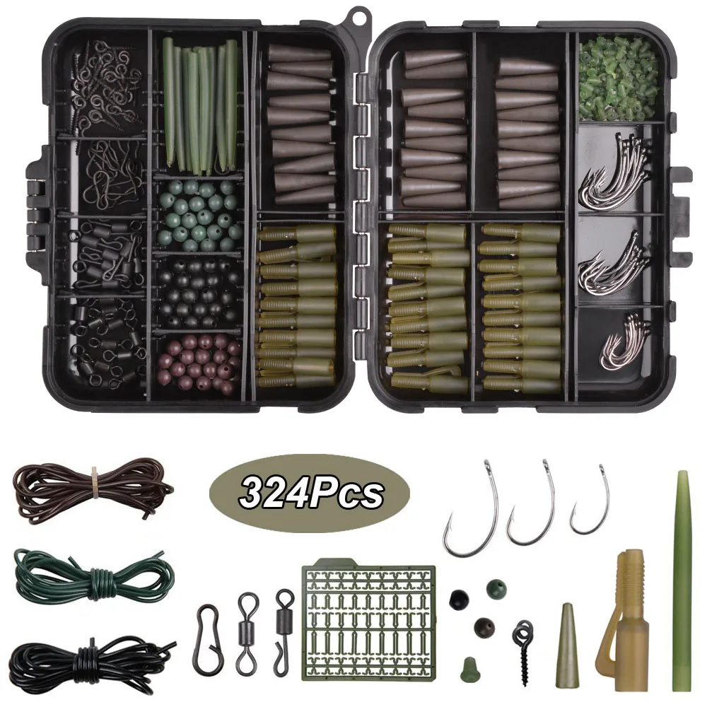 324pcs/box Carpfishing Tackle 2020 Including 11 Types Carpfishing Accessories Can DIY Multi Carp Fishing Tools Easy To Use