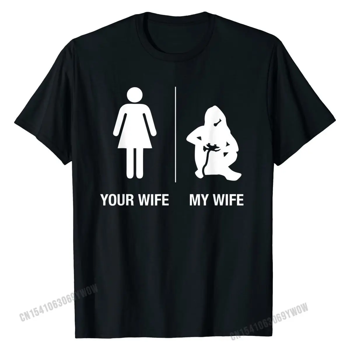 Mens Your Wife My Wife Gamer Shirt, Funny Gaming Husband Gift Cotton Youth Tops T Shirt Comics T Shirt Printed Coupons