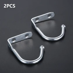 2pcs Single Ceiling Prong Hook 58mm for Kitchen Closet Wall Mount Coat/Clothes/Towel/Keys Hanger Hooks Silver