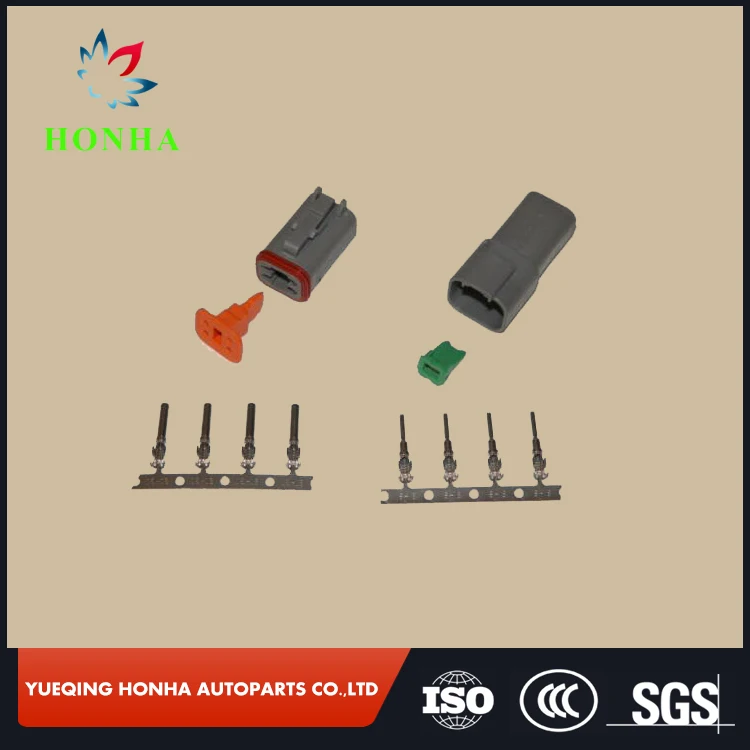 4 Pin Black DT Series DT06-4S DT04-4P Waterproof Electrical Connector Female Male Automotive Plug