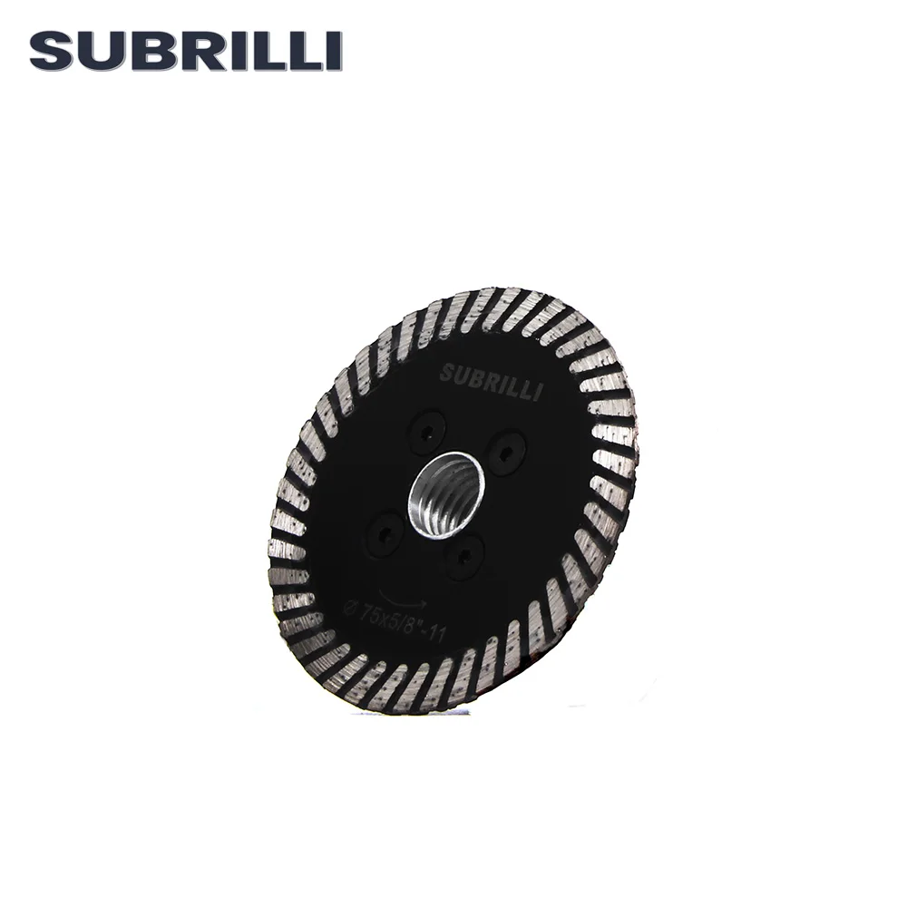 SUBRILLI 3 "Pisau Berlian Mini Ditekan Panas dengan Roda Berlian Cakram Pemotong Ukir Flange M14 5/8-11 Yang Dapat Dilepas untuk Pengukir