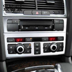 Car Styling For Audi Q7 4l Auto Interior Accessories stainless steel Car Central Control CD Panel Cover stickers and Decals Trim