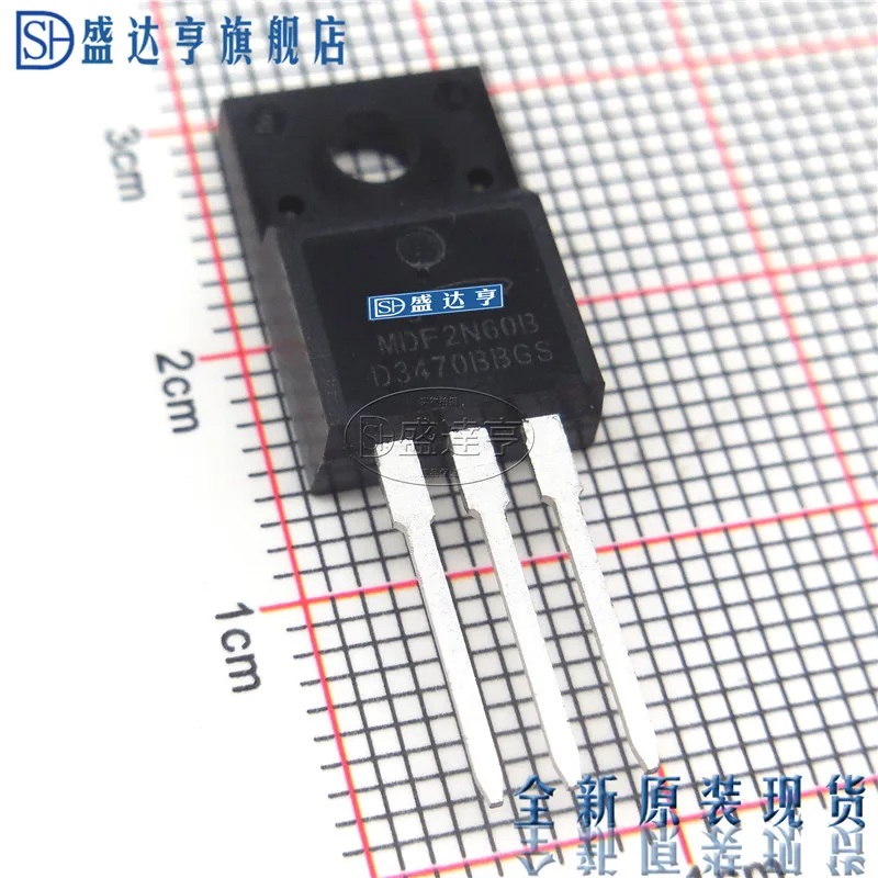 10개/몫 MDF2N60B 2A 600V TO220F DIP MOSFET 트랜지스터