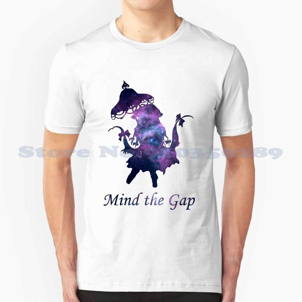 Yakumo Yukari Touhou Project ( Purple Nebula ) 100% Cotton T-Shirt Touhou Project Yukari Yakumo Ran Chen Gaps Silhouette