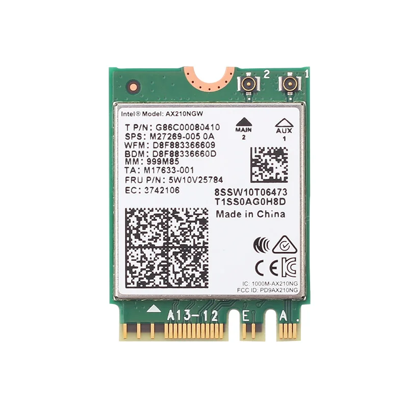 Dwuzakresowy bezprzewodowy AX210 Bluetooth 5.3 AX210NGW 2,4 Gb/s 802.11AX Bezprzewodowy Wi-Fi 6 AX200 dla karty WiFi Intel AX210NGW M.2 — zdjęcie 2