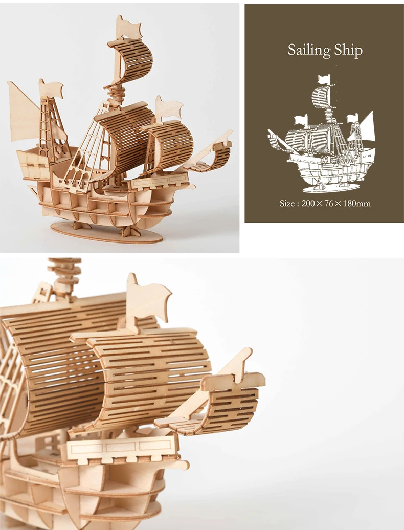 Laser Cutting DIY Sailing Ship Train