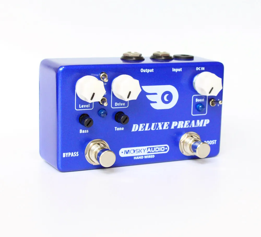 Mosky Deluxe Preamp 2 In 1 Boost Classic Overdrive Effects Pedal Guitar Effect  Metal Shell  True Bypass Guitar Accessories