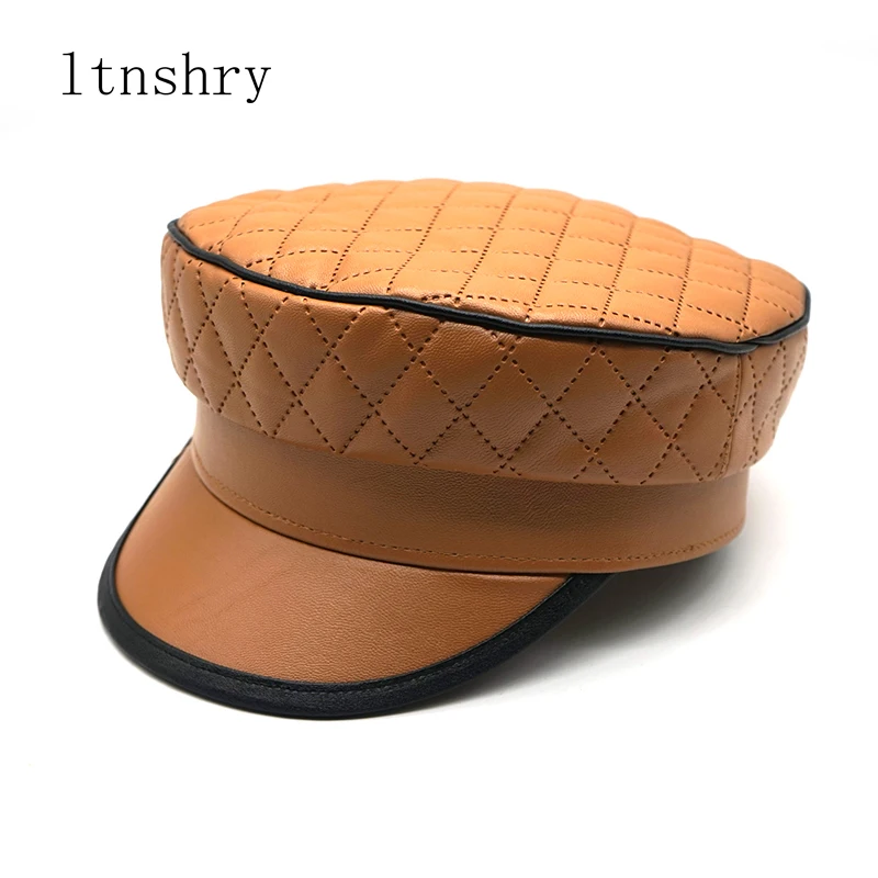 

2021 New Brand Autumn Winter New Style Pleated Breathable Navy Hat Autumn Outdoor Leisure Visor Cap Beret Hats for Women