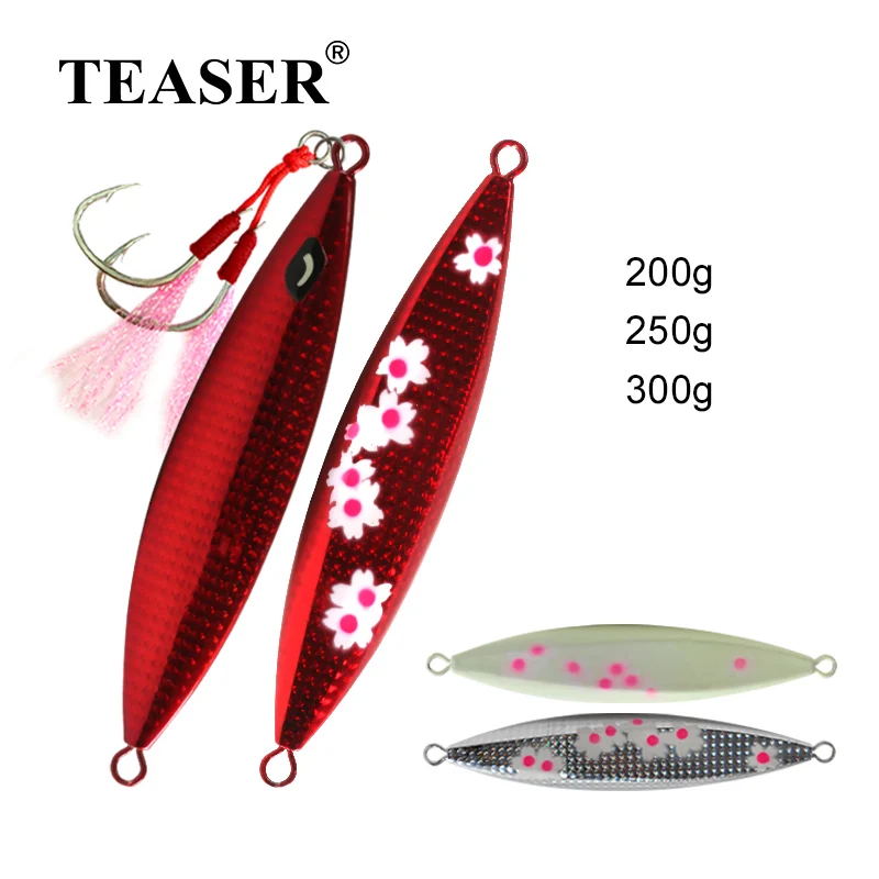 TEASER J84 señuelo jigging lento – Agua salada doble gancho asistencia - imagen 4