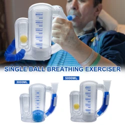 Aparato de respiración de 5000ml, entrenador de capacidad Vital, espirómetro de motivación, ejercitador de respiración pulmonar, entrenador de rehabilitación