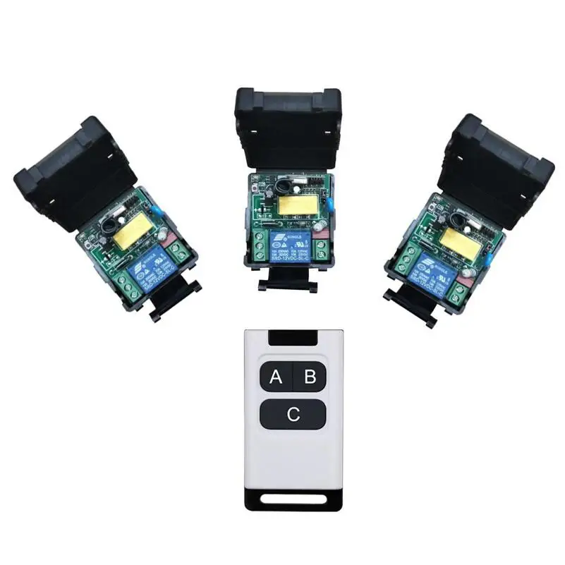 

AC 220V rf 1 ch wireless remote control switch receiver transmitter relay remote controller power on 433mhz lighting lamp