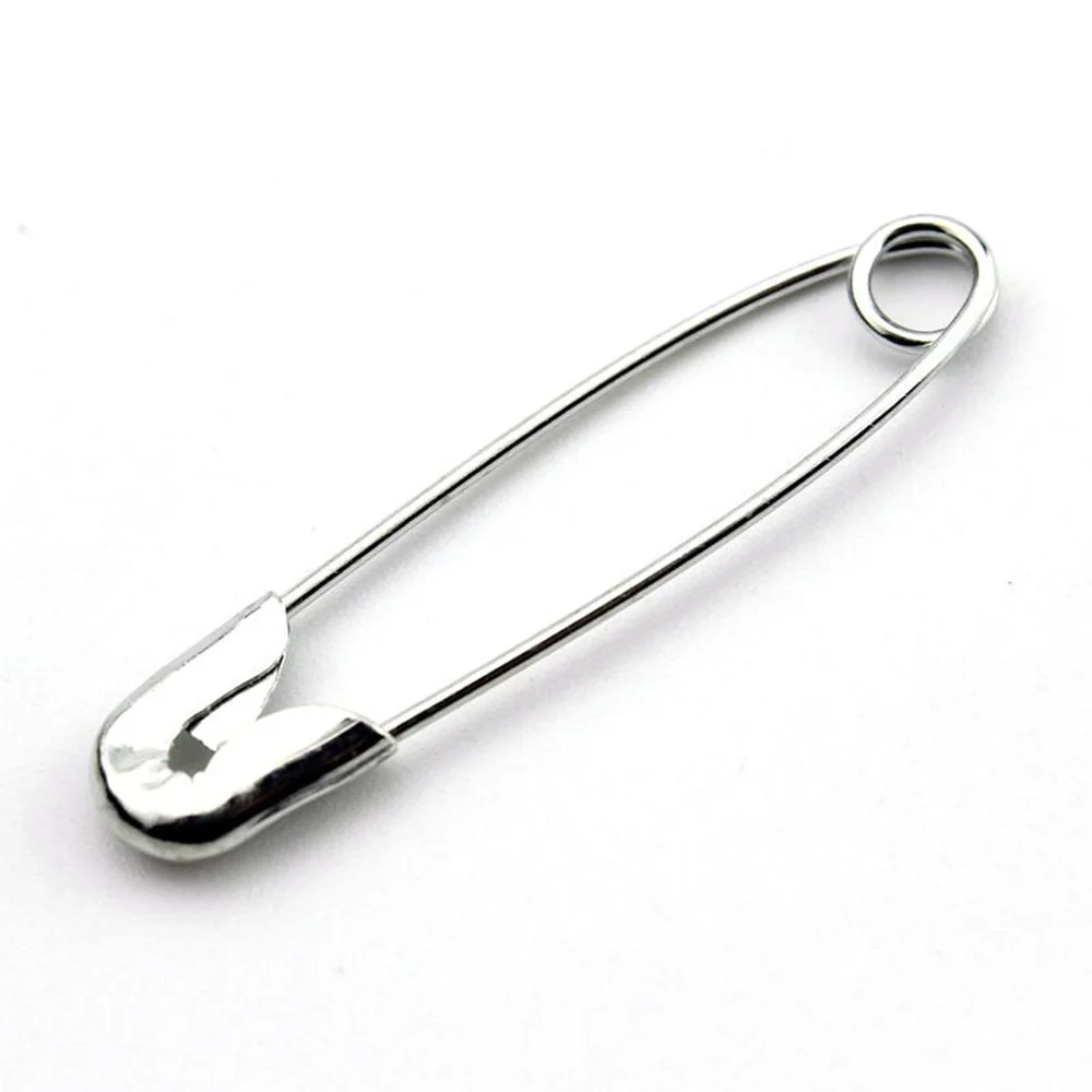 High Quality 50pcs Safety Pins DIY Sewing Tools Accessory 5 Kinds Size Silver Metal Needles Large Safety Pin Small Brooch YJ379