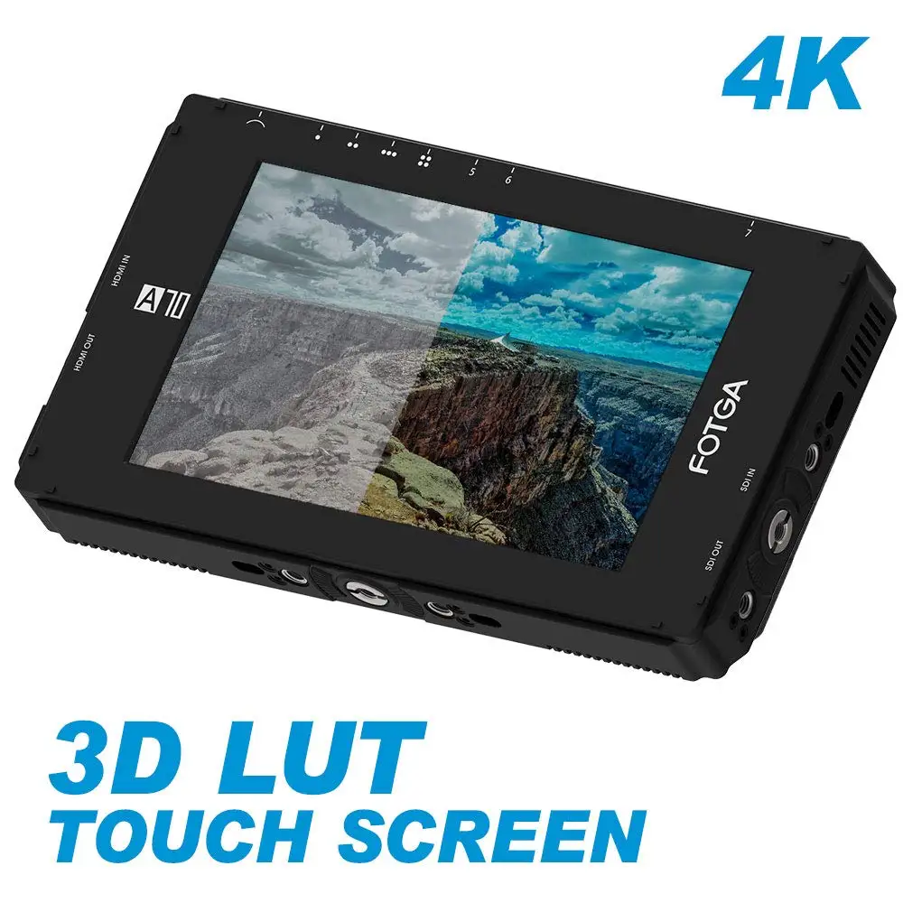 

Fotga DP500IIIS A70TLS 7 Inch Touch Screen FHD IPS Video On-Camera Field Monitor,3D LUT, 3G SDI / 4K HDMI-compatible,1920x1080