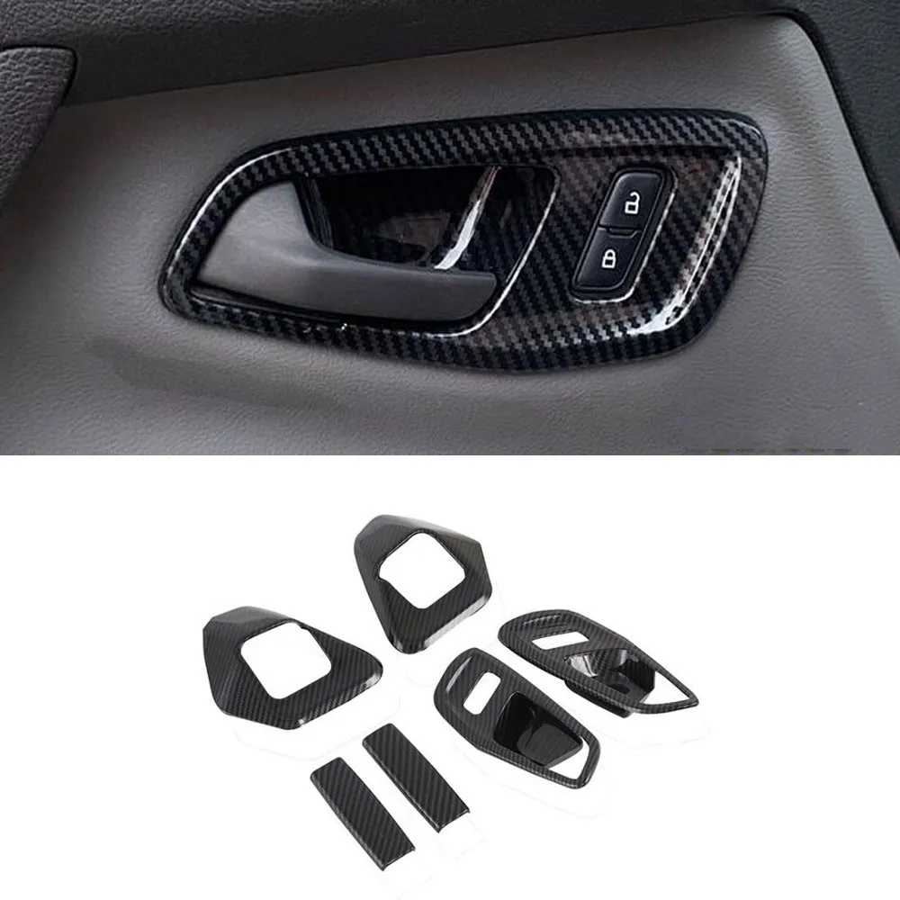 For Ford Transit 2017 For Ford Tourneo 2016 Car Interior Door Handle Bowl Cover Stickers ABS Car Styling Accessory