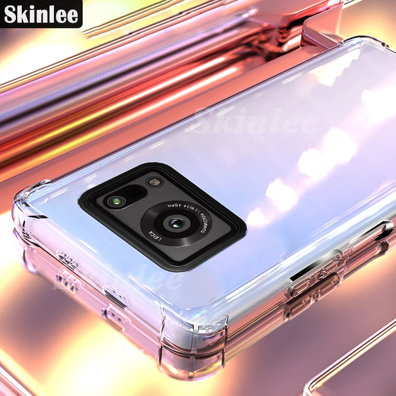 Skinlee Case For Sharp AQUOS R6 Transparent Official Original Shockproof Four-corner Clear Cover For Sharp AQUOS R6 Case