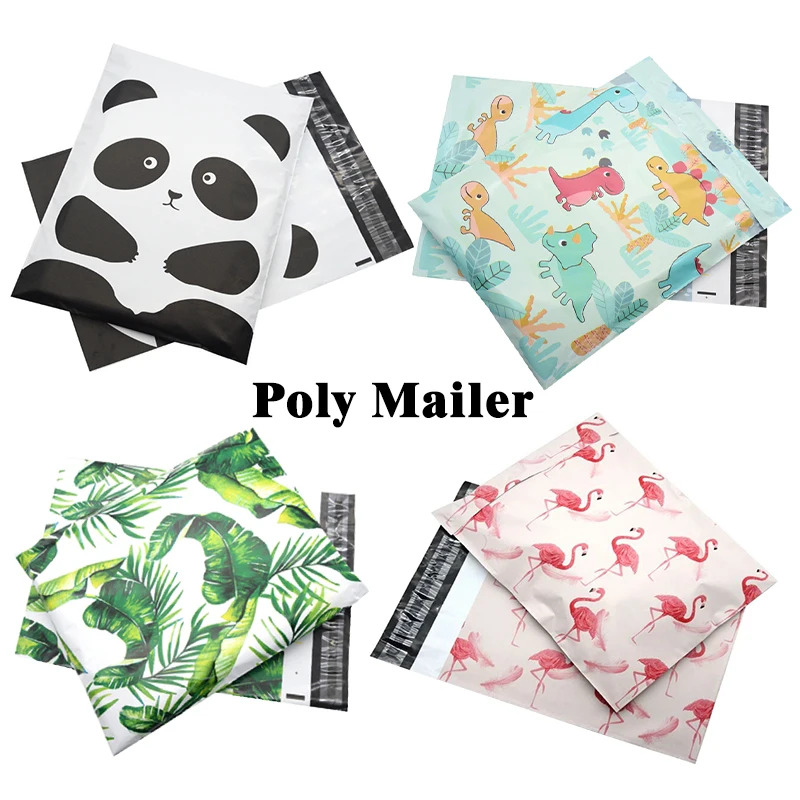 10PCS 10x13inch Poly Mailers 25x33cm Gift Cloth Packaging Mailers Boutique Logo Print Courier Bags Package Shipping Envelopes