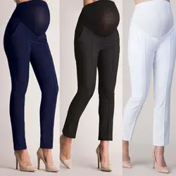 Pantalon artificiel astique pour Femme Enceinte, Vêtement de Grossesse, Longueur de Rinçage Complète