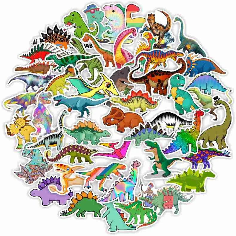 10/30/50pcs Dinosaur Cartoon Sticker Animal Cute Sticker Aesthetic  Scrapbook Kids Toys Diy Christmas Gift Laptop Decal Sticker