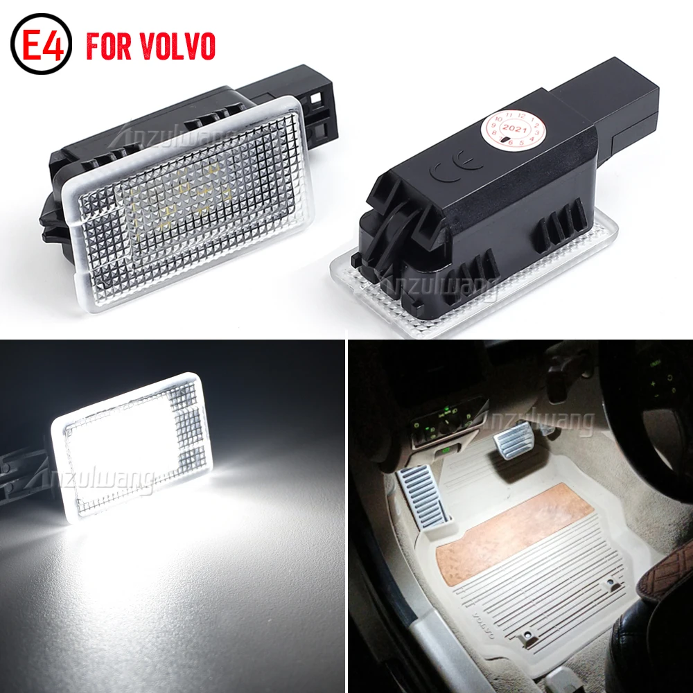 2X 12V LED Interior Lamp For Volvo V40 V60 S60 S80 XC40 XC60 XC70 XC90 White Door Courtesy Luggage Trunk Footwell Light Assembly