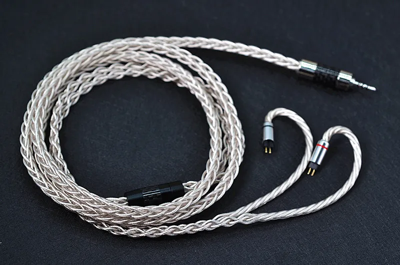 Eagle standard litz 7n single crystal copper silver plated MMCX QDC 334 blackbird 4.4 earphone upgrade cable