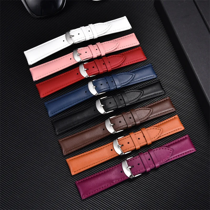 

Calfskin Genuine Leather Watch Straps Replacement Business Watchbands 14mm 16mm 18mm 20mm 22mm Wrist Strap Watch Accessories